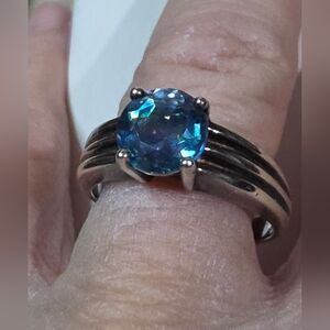 MYSTIC TOPAZ, STERLING SILVER 925 RING SIZE 8.5